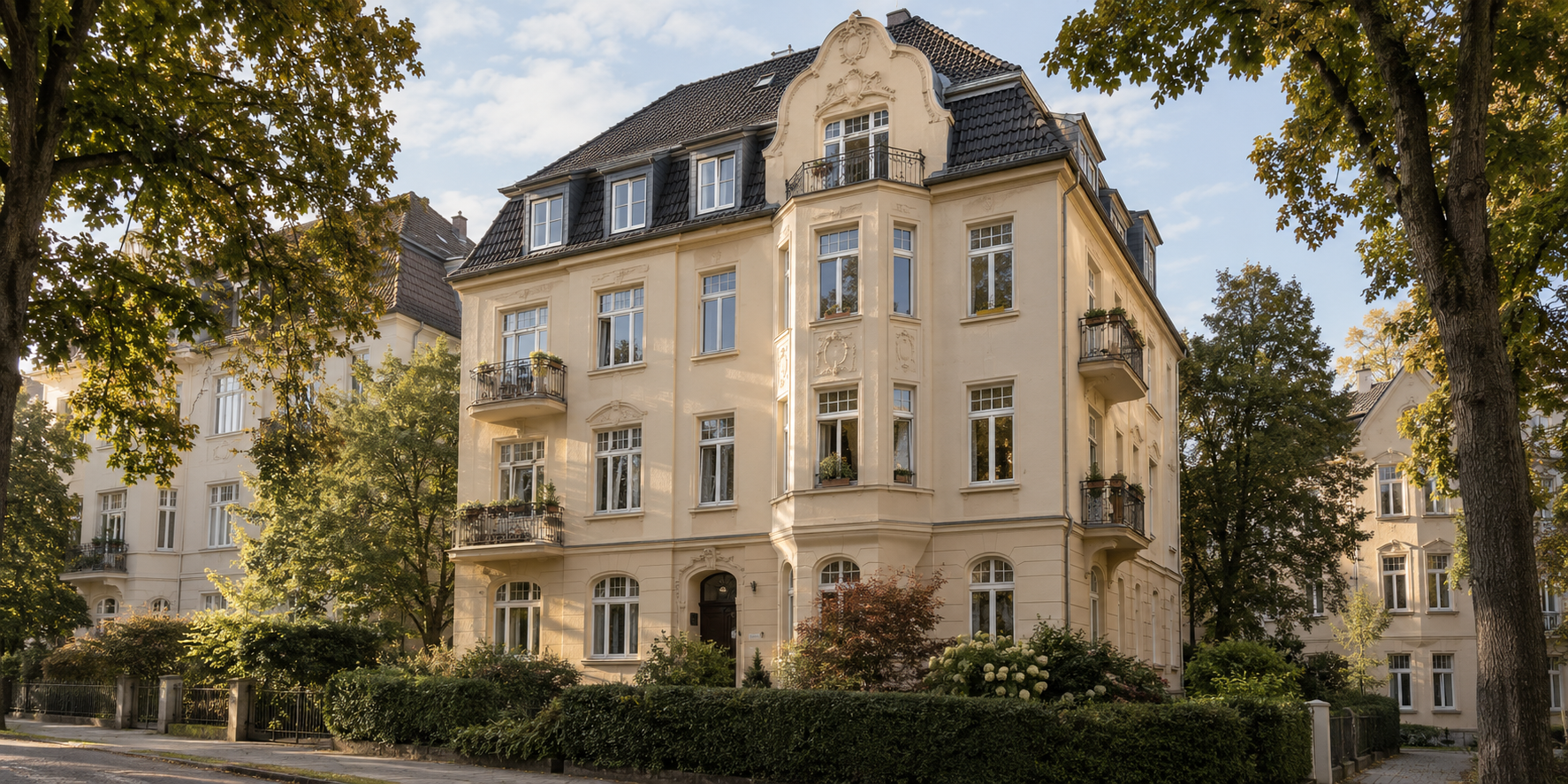 Gründerzeitvilla mit Stuckfassade
